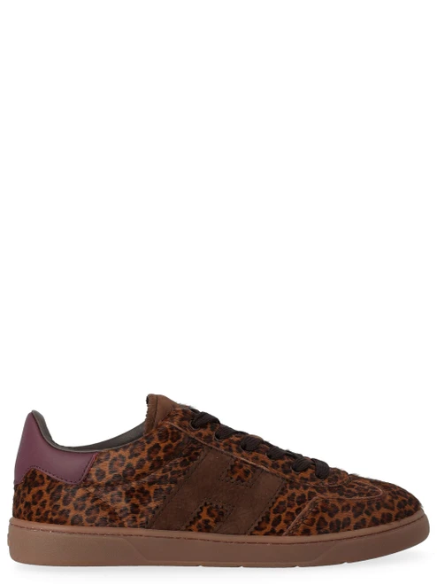 Sneaker Hogan Cool in pelle effetto cavallino marrone