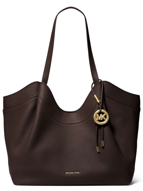Borsa Michael Kors Nolita grande in pelle cioccolato