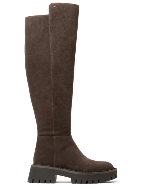 Stivali Michael Kors Asher in camoscio cioccolato