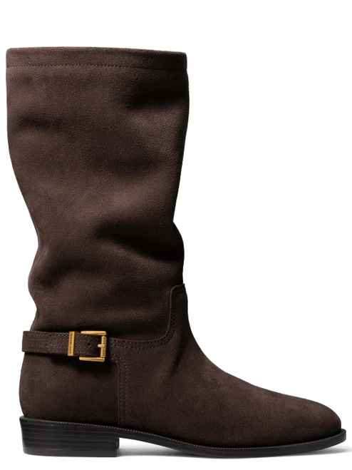 Stivali Michael Kors Harleigh in camoscio cioccolato 