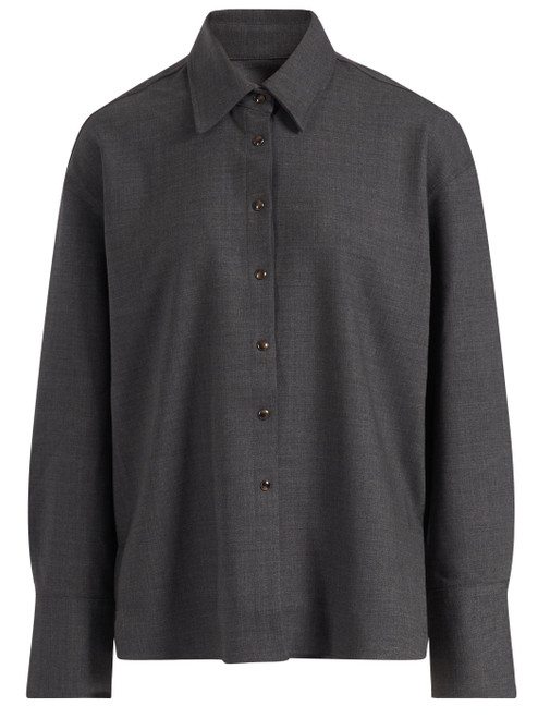 Camicia Nine In The Morning Ruth in lana grigio scuro