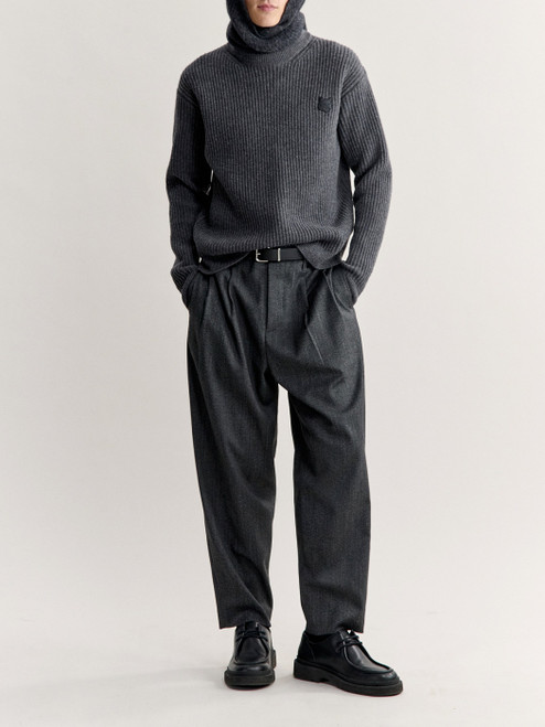 FOX HEAD WOOL RIBBED JUMPER PM00811KT1149-P190