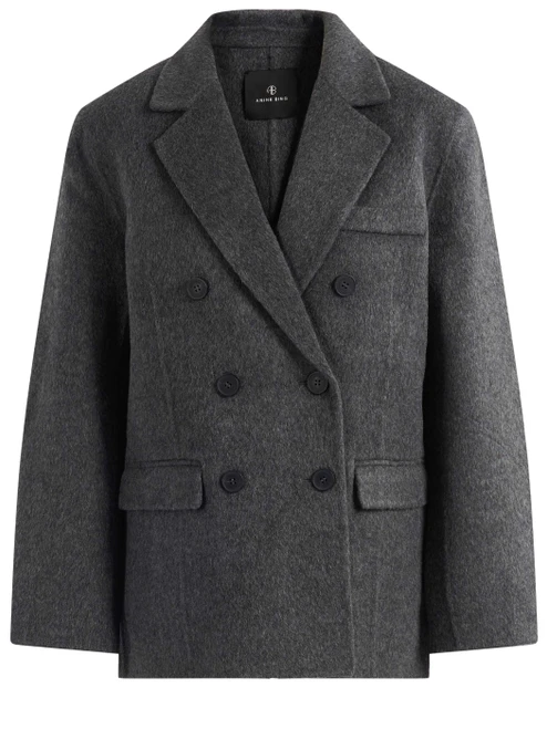 Cappotto Anine Bing Sali in lana grigio scuro