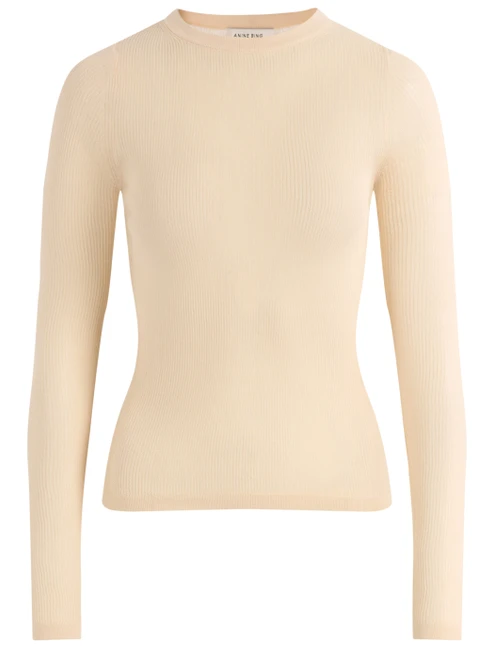 Maglia Anine Bing Tiana in cotone ecru