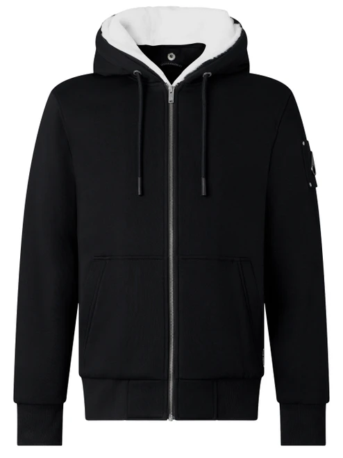 Felpa Moose Knuckles Classic Bunny in cotone nero