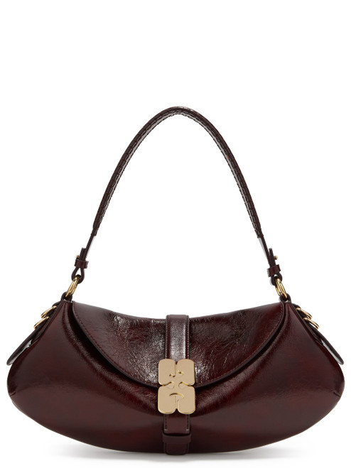 Borsa Ganni B-Kat in similpelle burgundy