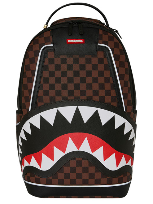 Zaino Sprayground Sharks in Paris Sports in pelle vegana marrone