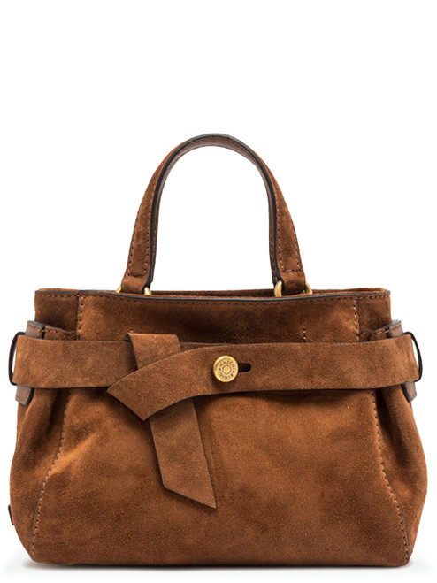 Borsa Gianni Chiarini Miranda Piccola in camoscio cognac