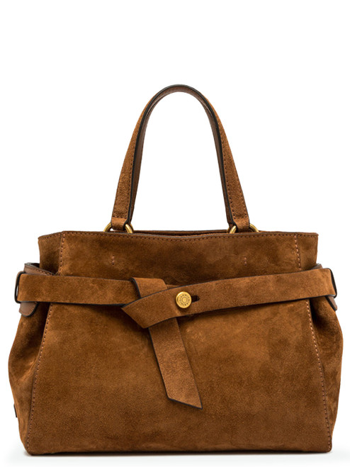 Borsa Gianni Chiarini Miranda Media in camoscio cognac