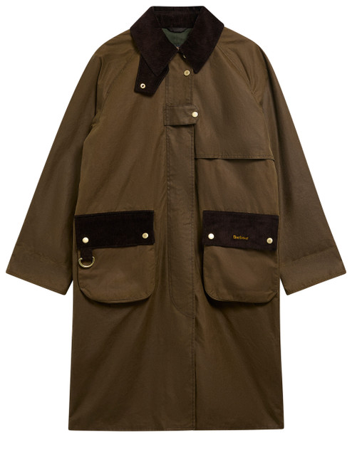 Giacca Barbour Kirklees in cotone verde e marrone