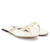 sandale thong à logo simple ivoire 4
