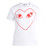 camiseta blanca corazón rojo 1