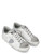 Sneaker Philippe Model Paris X in pelle bianca e argento