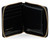 Brieftasche Comme Des Garçons Wallet aus glänzendem schwarzem Leder mit Tupfen