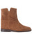 braune Lederstiefelette mit Nietenbesatz 1