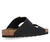 Birkenstock Arizona Bold Gap Sandale aus schwarzem perforiertem Leder