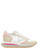 Sneaker Philippe Model Tropez Haute bianca e beige. Dettagli rosa.
