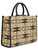 Borsa Shopper Elisabetta Franchi Media in rafia color naturale