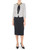 Black Elisabetta Franchi midi skirt with scarf belt