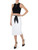 White Elisabetta Franchi midi skirt with scarf