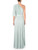 Red carpet dress Elisabetta Franchi one-shoulder teal