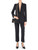 Chaqueta de botonadura simple Elisabetta Franchi negro