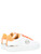 Zapatilla Philipp Plein Lo-Top de cuero perforado blanco y naranja