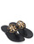 Miller black metallic effect sandal