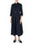 S Max Mara Emilia vestido chemisier de algodón azul