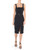 Sheath dress Elisabetta Franchi in black crepe with belt