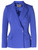 Double-breasted jacket Elisabetta Franchi in indigo blue crepe
