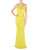 Red carpet dress Elisabetta Franchi yellow with drape