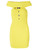 Minikleid Elisabetta Franchi gerippt gelb mit Schriftzug