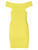 Mini-robe Elisabetta Franchi jaune côtelée avec lettrage