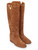 Boot Via Roma 15 in brown suede with faceted metal V