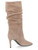 Stivale Via Roma 15 in suede arricciato beige