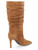 Boot Via Roma 15 made of leather-colored curled suede