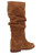 Wedge boot Via Roma 15 curled leather-colored