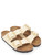 Birkenstock Arizona Big Buckle Sandale aus ecrufarbenem Nubukleder