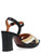 Sandalo con tacco Chie Mihara nero, bianco e oro