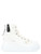 Sneaker Inuikii 30103 in white leather and fabric