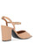 Sandal Via Roma 15 flesh-colored leather sandal with chain