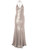 Langes Kleid Pinko aus beigefarbenem laminiertem Jersey