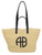 Anine Bing Tote Bag naturfarben mit schwarzem Logo
