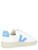 Sneaker Veja Urca CWL aus weißem veganem Leder mit blauem Logo