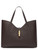 Furla XL shoulder bag in dark brown leather