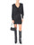 Minidress Pinko Dickinson in black metalized jersey