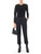Body Elisabetta Franchi in viscosa con motivo chevron nero