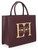 Borsa a mano Elisabetta Franchi rossa con logo dorato