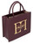 Borsa a mano Elisabetta Franchi rossa con logo dorato